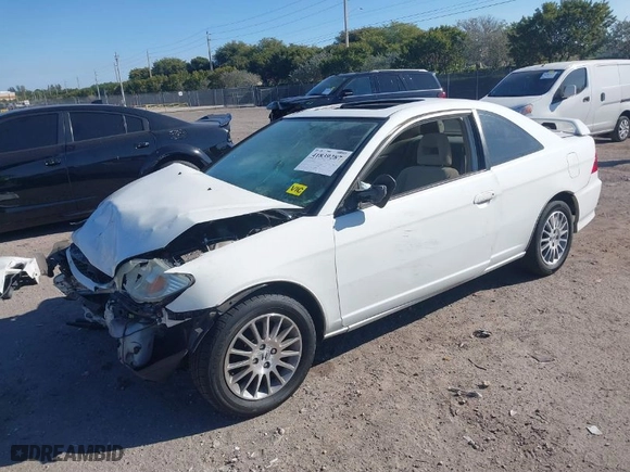 2005 Honda Civic Cpe EX with VIN 1HGEM22985L028900, listed as a IAAI auction lot 41839287 with 192,910 mi miles. Bid and sale history available at carsss.com. Image 2.
