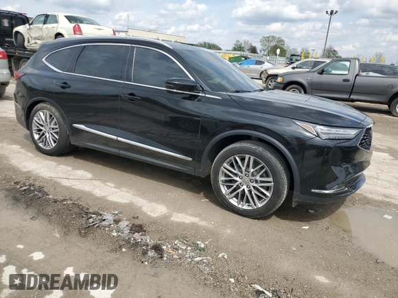 2023 Acura MDX Advance with VIN 5J8YE1H87PL022995, listed as a Copart auction lot 54848415 with 26,776 mi miles and Salvage title. Bid and sale history available at DreamBid. Image 4.