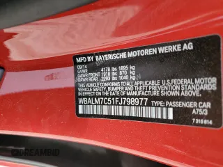 2015 BMW Z4 sDrive35i with VIN WBALM7C51FJ798977, listed as a Copart auction lot 49357184 with 55,895 mi miles and Salvage Title. Bid and sale history available at carsss.com. Image 14.