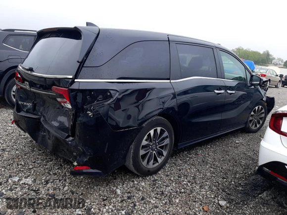 2023 Honda Odyssey EX-L with VIN 5FNRL6H66PB060032, listed as a Copart auction lot 72218364 with Not Provided miles and Salvage Title. Bid and sale history available at carsss.com. Image 3.