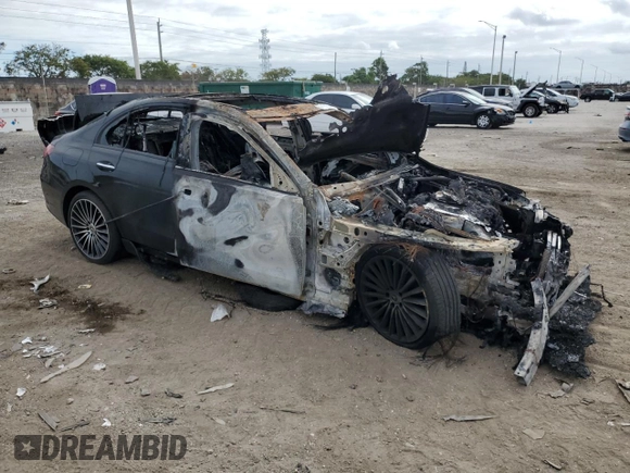 2022 Mercedes-Benz C 300 with VIN W1KAF4GB5NR030914, listed as a Copart auction lot 84186504 with Not Provided miles and Non Repairable. Bid and sale history available at DreamBid. Image 4.