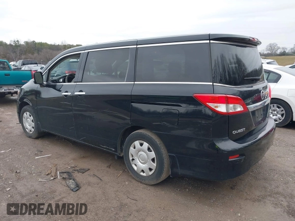 2012 Nissan Quest S z VIN JN8AE2KP1C9049899, wystawiony jako IAAI lot #41507440 z przebiegiem 166 609 mil mil oraz . Historia ofert i sprzedaży dostępna na DreamBid. Obrazek 3.