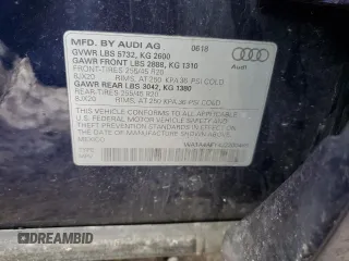 2018 Audi SQ5 Premium Plus with VIN WA1A4AFY4J2200469, listed as a Copart auction lot 82604433 with 122,229 mi miles and . Bid and sale history available at DreamBid. Image 12.