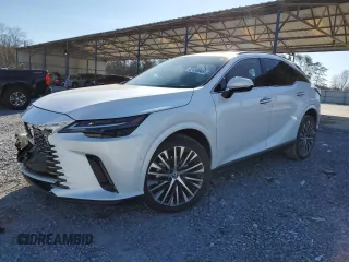 2024 Lexus RX with VIN 2T2BAMBA7RC027147, listed as a Copart auction lot 42459545 with 7,591 mi miles and Salvage Title. Bid and sale history available at carsss.com. Image 1.