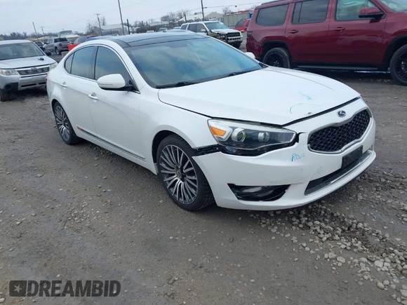 2014 Kia Cadenza Premium with VIN KNALN4D7XE5129562, listed as a IAAI auction lot 41922550 with 142,136 mi miles. Bid and sale history available at carsss.com. Image 1.