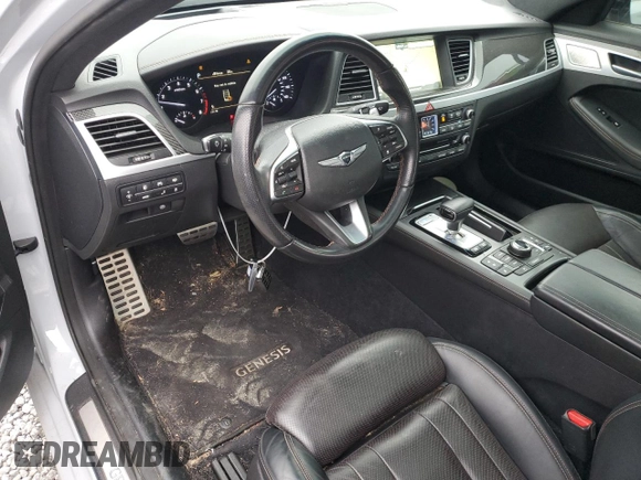 2019 Genesis G80 3.3T Sport with VIN KMHGN4JB4KU299586, listed as a Copart auction lot 85801754 with 50,162 mi miles and Salvage Title. Bid and sale history available at carsss.com. Image 8.