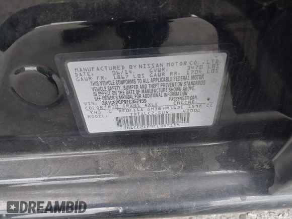 2015 Nissan Note SV with VIN 3N1CE2CP9FL357159, listed as a IAAI auction lot 42448704 with 140,991 mi miles and . Bid and sale history available at DreamBid. Image 9.