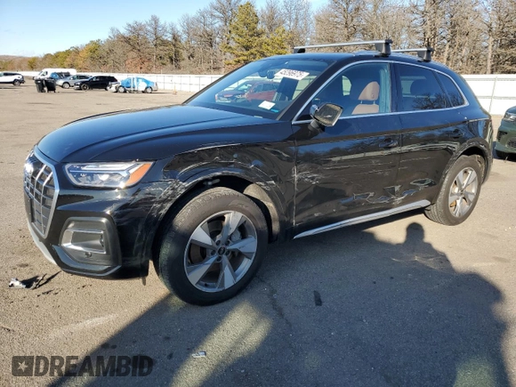 2023 Audi Q5 Premium with VIN WA1ABAFY0P2180588, listed as a Copart auction lot 45296975 with 24,530 mi miles and Salvage Title. Bid and sale history available at carsss.com. Image 1.