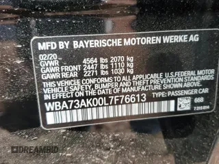 2020 BMW 2 Series 228i xDrive with VIN WBA73AK00L7F76613, listed as a Copart auction lot 41876374 with 34,564 mi miles. Bid and sale history available at carsss.com. Image 12.