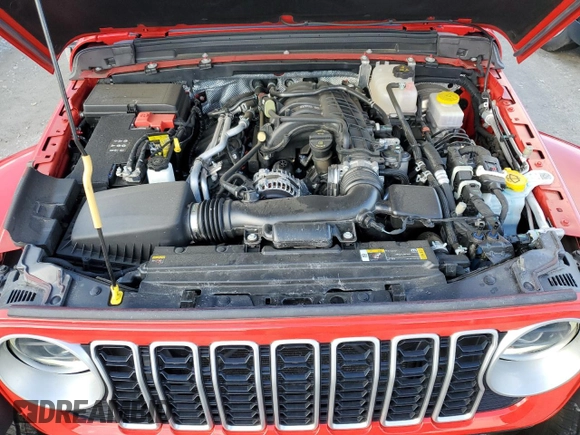 2024 Jeep Wrangler Sahara with VIN 1C4PJXEG9RW236263, listed as a Copart auction lot 45009025 with 13,985 mi miles and Salvage Title. Bid and sale history available at carsss.com. Image 12.