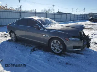 2018 Jaguar XF with VIN SAJBJ4EV6JCY56096, listed as a Copart auction lot 86593884 with 56,896 mi miles and Salvage Title. Bid and sale history available at DreamBid. Image 4.