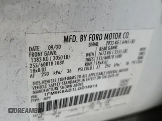 2020 Ford Police Interceptor Utility z VIN 1FM5K8AB1LGD18814, wystawiony jako Copart lot #79466084 z przebiegiem Nie podano mil oraz Nie do naprawy • Non repairable. Historia ofert i sprzedaży dostępna na DreamBid. Obrazek 14.