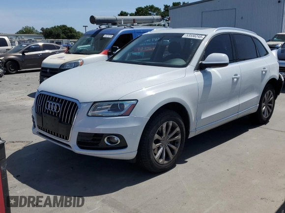 2014 Audi Q5 Premium Plus with VIN WA1LFAFP7EA102770, listed as a Copart auction lot 53556245 with 106,483 mi miles and Salvage Title. Bid and sale history available at carsss.com. Image 1.