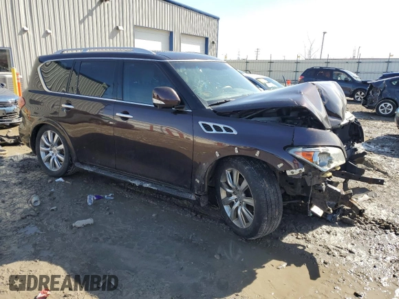 2011 Infiniti QX56 7-passenger with VIN JN8AZ2NE9B9005131, listed as a Copart auction lot 48237015 with 0 mi miles and Non Repairable. Bid and sale history available at carsss.com. Image 4.
