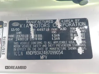 2011 Kia Sportage LX z VIN KNDPB3A24B7099054, wystawiony jako IAAI lot #42358614 z przebiegiem 211 143 mil mil oraz . Historia ofert i sprzedaży dostępna na DreamBid. Obrazek 9.