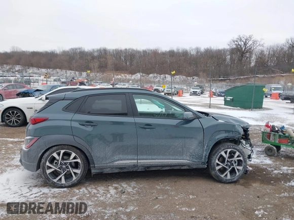 2022 Hyundai Kona Limited with VIN KM8K5CA3XNU806377, listed as a IAAI auction lot 41403043 with 12,618 mi miles. Bid and sale history available at carsss.com. Image 13.