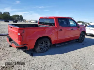 2024 Chevrolet Silverado 1500 Custom with VIN 1GCPABEK9RZ386105, listed as a Copart auction lot 45784925 with 6,080 mi miles and Salvage Title. Bid and sale history available at DreamBid. Image 3.