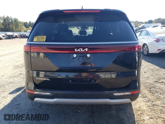 2023 Kia Carnival LX with VIN KNDNB4H32P6237635, listed as a Copart auction lot 76729874 with 26,412 mi miles and Salvage Title. Bid and sale history available at carsss.com. Image 6.
