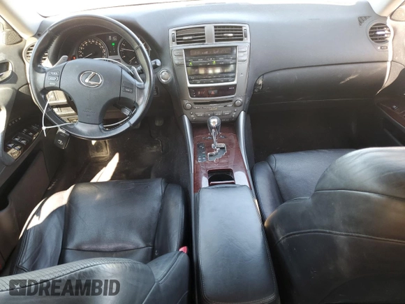 2006 Lexus IS 250 with VIN JTHCK262565003403, listed as a Copart auction lot 57654435 with 268,737 mi miles and Clean title. Bid and sale history available at DreamBid. Image 8.