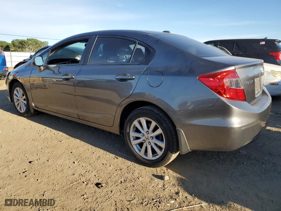 2012 Honda Civic Sdn EX-L with VIN 2HGFB2F98CH580394, listed as a Copart auction lot 47887065 with 193,249 mi miles and Salvage Title. Bid and sale history available at carsss.com. Image 2.
