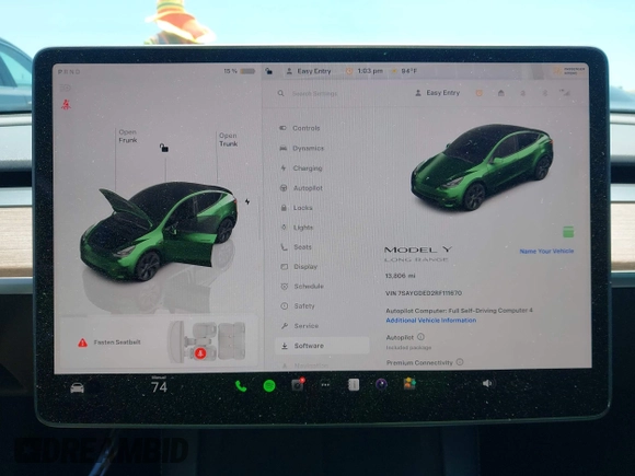 2024 Tesla Model Y с VIN 7SAYGDED2RF111670, выставлен на аукционе IAAI как лот 42321121 с пробегом 13 806 миль миль и . История ставок и продаж доступна на DreamBid. Изображение 18.