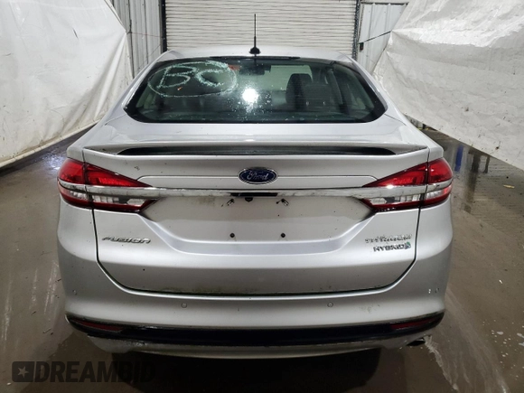 2017 Ford Fusion Hybrid Titanium with VIN 3FA6P0RU7HR383920, listed as a Copart auction lot 56320585 with 20,446 mi miles and Non repairable. Bid and sale history available at DreamBid. Image 6.