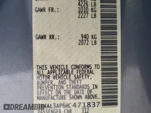 2017 Nissan Altima S with VIN 1N4AL3AP6HC471837, listed as a Copart auction lot 64073525 with 116,678 mi miles and Salvage title. Bid and sale history available at DreamBid. Image 12.