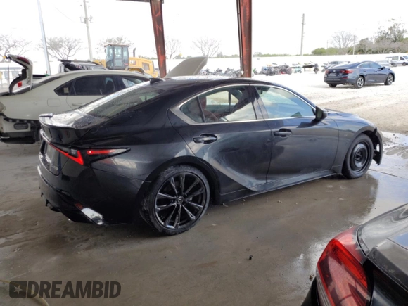 2024 Lexus IS 350 F Sport with VIN JTHGZ1B29R5075495, listed as a Copart auction lot 53697565 with 11,799 mi miles and Salvage title. Bid and sale history available at DreamBid. Image 3.