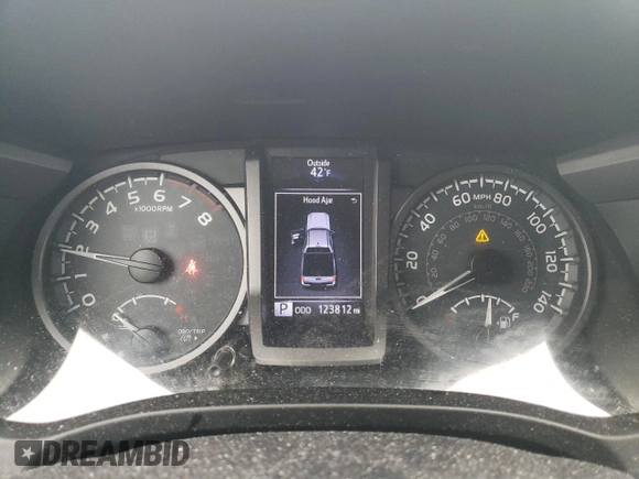 2017 Toyota Tacoma SR5 with VIN 3TMDZ5BN0HM021436, listed as a Copart auction lot 51812125 with 123,812 mi miles and Salvage Title. Bid and sale history available at carsss.com. Image 9.