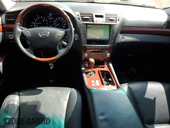 2010 Lexus LS 460 with VIN JTHCL5EF2A5008358, listed as a Copart auction lot 52795035 with 103,223 mi miles and Salvage title. Bid and sale history available at DreamBid. Image 8.