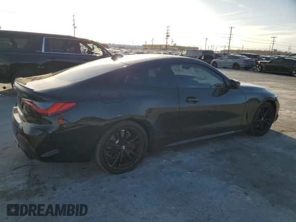 2023 BMW 4 Series 430i z VIN WBA53AP00PCL93738, wystawiony jako Copart lot #48011775 z przebiegiem 27 617 mil mil oraz Szkoda całkowita • Salvage title. Historia ofert i sprzedaży dostępna na DreamBid. Obrazek 3.