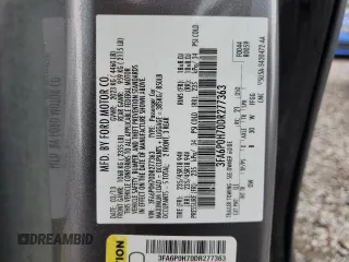 2013 Ford Fusion SE with VIN 3FA6P0H70DR277363, listed as a Copart auction lot 63385115 with 109,631 mi miles and Clean title. Bid and sale history available at DreamBid. Image 12.