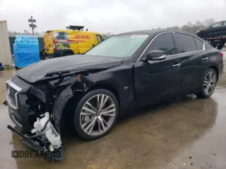 2019 Infiniti Q50 3.0t LUXE with VIN JN1EV7ARXKM554481, listed as a Copart auction lot 44033175 with 92,053 mi miles and Salvage Title. Bid and sale history available at carsss.com. Image 1.