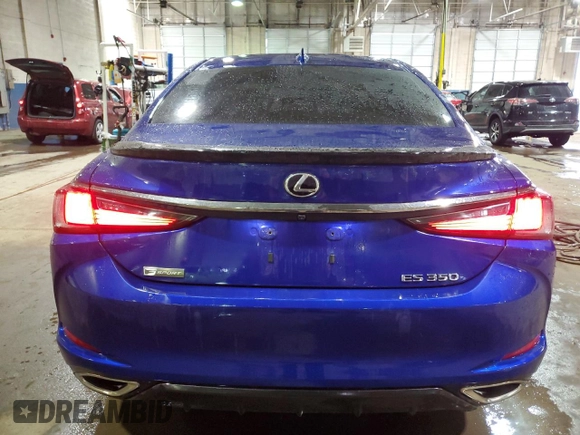 2021 Lexus ES with VIN 58AHZ1B12MU093532, listed as a Copart auction lot 43838425 with 38,430 mi miles and Salvage Title. Bid and sale history available at carsss.com. Image 6.