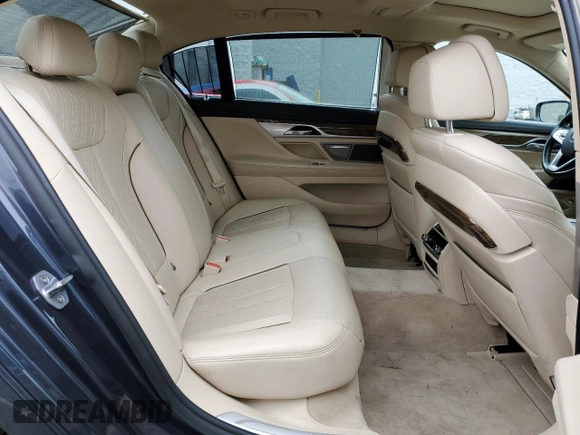 2016 BMW 7 Series 740i with VIN WBA7E2C52GG504213, listed as a Copart auction lot 53120313 with 55,933 mi miles. Bid and sale history available at carsss.com. Image 10.