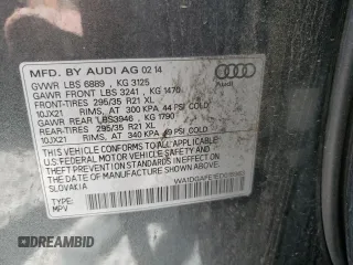 2014 Audi Q7 S line Prestige with VIN WA1DGAFE1ED015963, listed as a Copart auction lot 58558765 with 103,523 mi miles and Clean title. Bid and sale history available at DreamBid. Image 13.