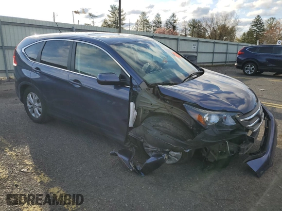 2014 Honda CR-V EX with VIN 5J6RM4H55EL093858, listed as a Copart auction lot 53474035 with 91,805 mi miles and Salvage Title. Bid and sale history available at carsss.com. Image 4.