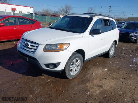 2010 Hyundai Santa Fe GLS with VIN 5NMSG3AB2AH393670, listed as a IAAI auction lot 41822377 with 166,522 mi miles. Bid and sale history available at carsss.com. Image 2.
