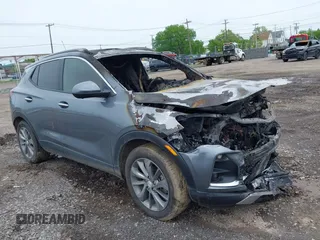 2022 Buick Encore GX Essence with VIN KL4MMGSL2NB024182, listed as a IAAI auction lot 42353157 with 19,670 mi miles and . Bid and sale history available at DreamBid. Image 1.
