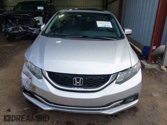 2014 Honda Civic Sedan EX with VIN 2HGFB2F86EH553768, listed as a IAAI auction lot 42042742 with 185,342 mi miles. Bid and sale history available at carsss.com. Image 12.