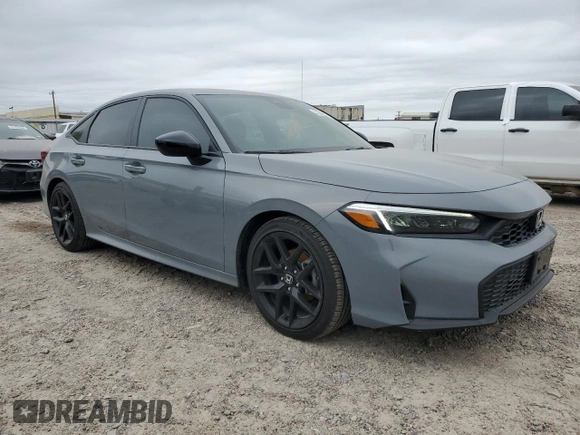 2025 Honda Civic Sport with VIN 2HGFE2F52SH556966, listed as a Copart auction lot 51869595 with 1,237 mi miles and Salvage title. Bid and sale history available at DreamBid. Image 4.