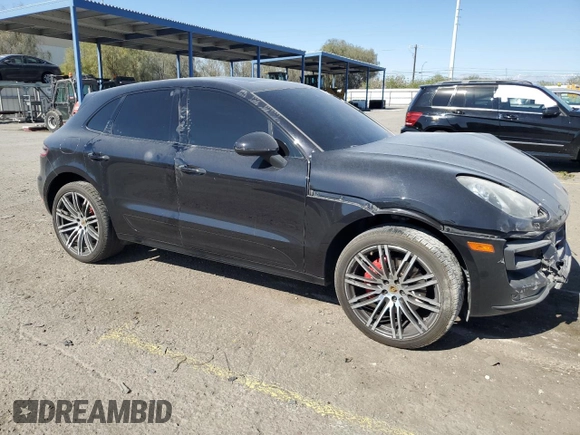 2015 Porsche Macan Turbo with VIN WP1AF2A5XFLB92557, listed as a Copart auction lot 54129055 with 113,058 mi miles and Salvage title. Bid and sale history available at DreamBid. Image 4.