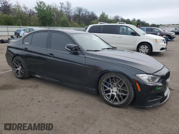 2014 BMW 3 Series 335i xDrive with VIN WBA3B9C55EF588272, listed as a Copart auction lot 58565145 with 88,085 mi miles and Salvage title. Bid and sale history available at DreamBid. Image 4.