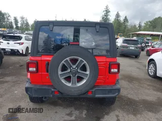 2018 Jeep Wrangler Unlimited Sahara with VIN 1C4HJXEG1JW310817, listed as a IAAI auction lot 42248374 with 64,516 mi miles and . Bid and sale history available at DreamBid. Image 17.