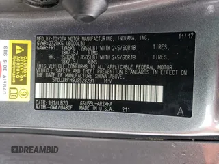 2018 Toyota Highlander SE with VIN 5TDJZRFH9JS528291, listed as a Copart auction lot 56568275 with 74,619 mi miles and Salvage title. Bid and sale history available at DreamBid. Image 13.