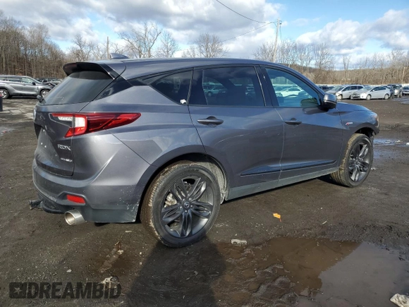 2020 Acura RDX w/A-Spec Pkg with VIN 5J8TC2H60LL041127, listed as a Copart auction lot 43504365 with 75,660 mi miles and Salvage title. Bid and sale history available at DreamBid. Image 3.