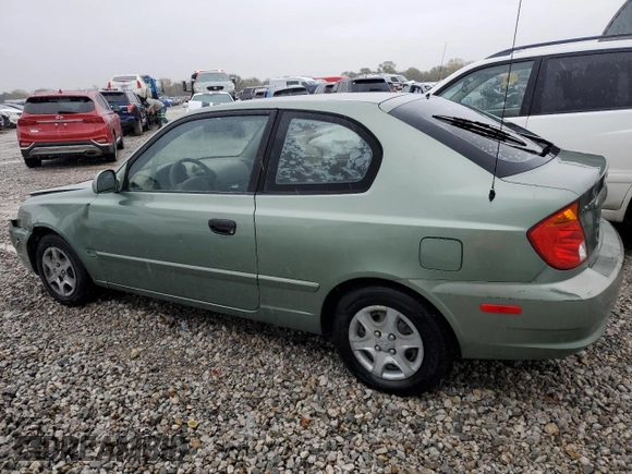 2003 Hyundai Accent GL with VIN KMHCG35C23U264701, listed as a Copart auction lot 80029154 with 142,090 mi miles and Salvage Title. Bid and sale history available at carsss.com. Image 2.