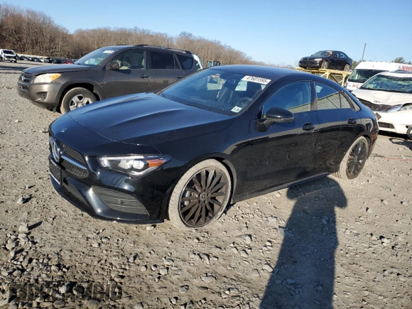 2021 Mercedes-Benz CLA with VIN W1K5J4HB0MN211293, listed as a Copart auction lot 47601595 with 23,795 mi miles and Salvage Title. Bid and sale history available at carsss.com. Image 1.