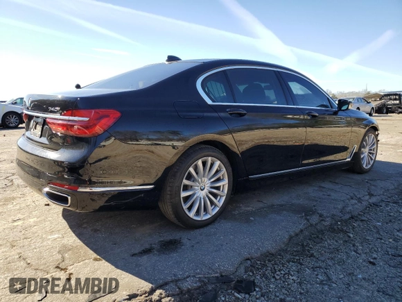2017 BMW 7 Series 740i xDrive with VIN WBA7E4C5XHGU99338, listed as a Copart auction lot 39952414 with 51,938 mi miles. Bid and sale history available at carsss.com. Image 3.