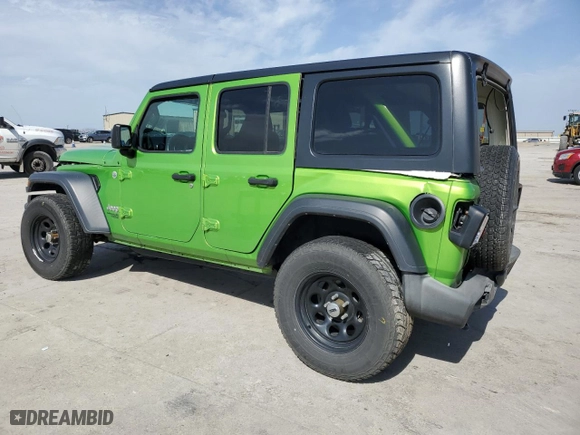 2018 Jeep Wrangler Unlimited Sport S with VIN 1C4HJXDG8JW272536, listed as a Copart auction lot 48490415 with 95,803 mi miles and Salvage Title. Bid and sale history available at carsss.com. Image 2.